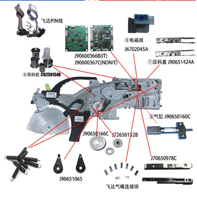 Meraif SMT-machineonderdelen Samsung Hanwha-voermachine SME-voermachine elektrische voedingsmachine 8 mm voor hanwha-pick-and-place-machine